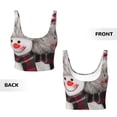 thumbnail image 6 of Goofa Christmas Snowman With Hat Printed Sports Bras for Women, High Impact Running Bra Workout Crop Tank Tops Longline Sports Bra Push up-, 6 of 9