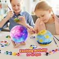 thumbnail image 5 of Paint Your Own Moon Lamp Kit, DIY 3D Moon Night Light with Space Figurines & Wooden Stand, 5 of 5