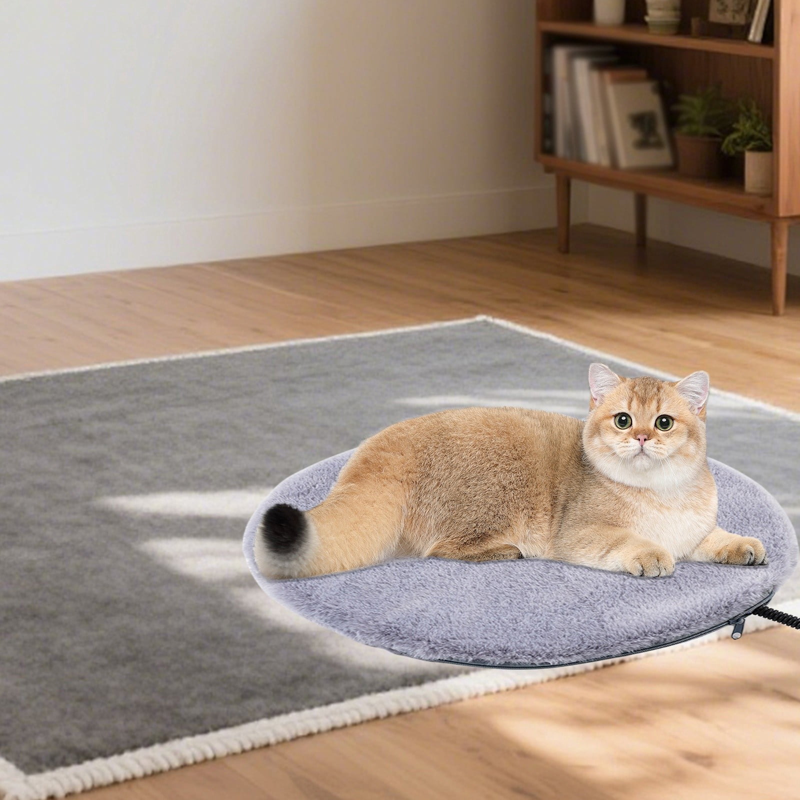 KMWGRE Pet Heating Pad Thermostat Controlled Soft Warm Bed Mat Energy Efficient Cozy Warmer for Cats and Dogs B One Size