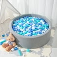thumbnail image 2 of Pelotas STARBOLO, 150 unidades, estrellas y corazones, tiras azules, 2 of 9