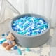 thumbnail image 2 of Pelotas STARBOLO, 150 unidades, estrellas y corazones, tiras azules, 2 of 9