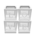 thumbnail image 3 of Caja de decoración Juego de bloques Baby Shower Banquete de boda Caja de papel transparente Decoración de cubo cuadrado Noticed HA007691-00, 3 of 6
