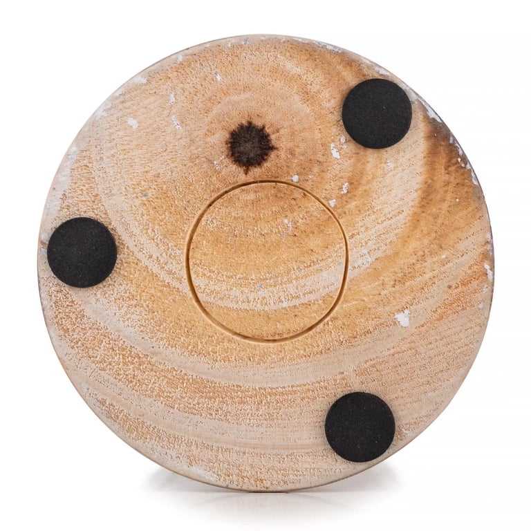 Nuptio Farmhouse Wooden Candle Holders, Set of 3 photo 8