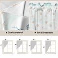thumbnail image 3 of Aqua Coastal Shell Kitchen Window Curtains, Swag Curtains Valance for Bedroom Living Room Bathroom, Nautical Coral Starfish Seahorse Rod Pocket Window Treatment Curtain Block Drapes 2 Panels 36"x36", 3 of 9