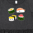 thumbnail image 4 of Inktastic Sushi with Faces Girls Toddler Dress, 4 of 5