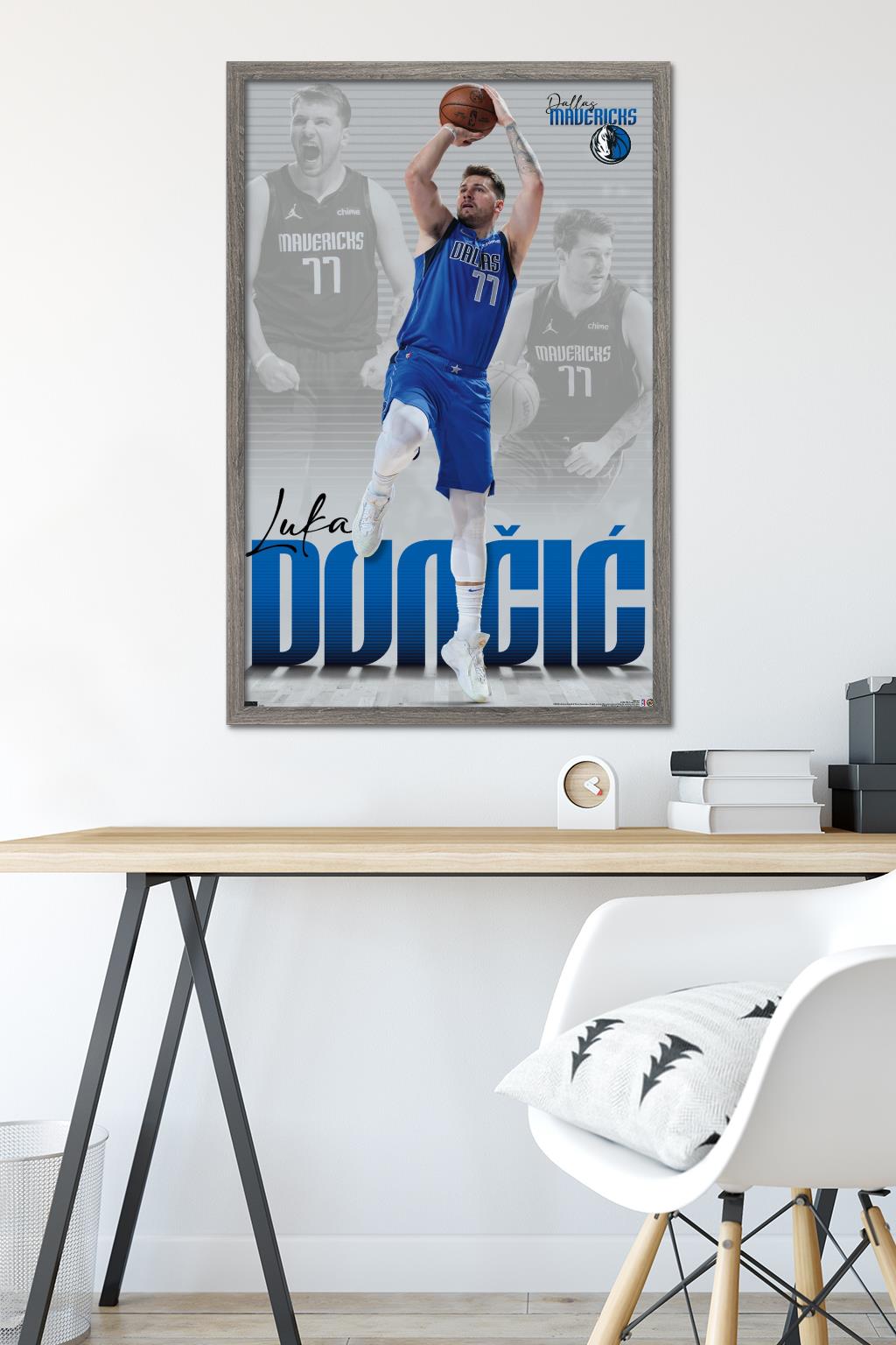 NBA Dallas Mavericks - Luka Doncic 22 Wall Poster, 22.375" x 34" Framed