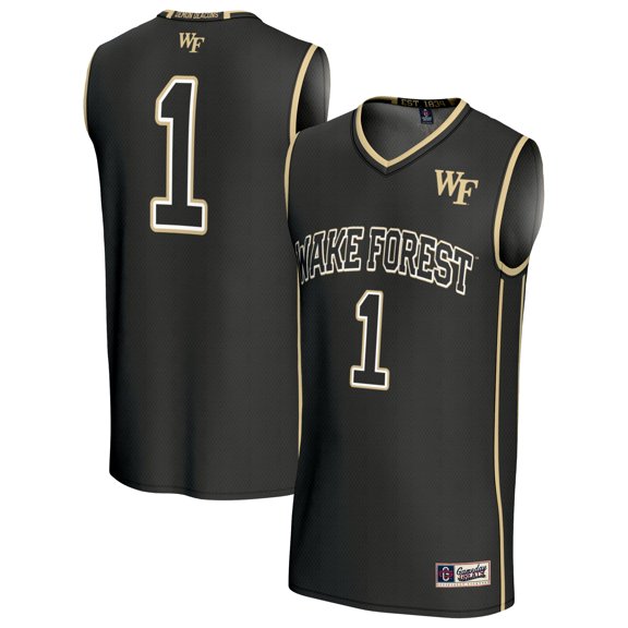 Unisex GameDay Greats #1 Black Wake Forest Demon Deacons Lightweight Basketball Fashion Jersey