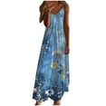 thumbnail image 3 of ZVAVZ Beach Dresses for Women 2025 Vacation,Women Vinatge Floral Sleeveless Maxi Sun Dress Strap V Neck Ankle Casual Long Dresses Multicolor,L, 3 of 6