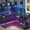Black, variant on L Shaped Gaming Desk with Led Lights, Reversible Computer Desk with Keyboard Tray, Pegboard and Storage Bagand, Home Office Desk