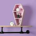 thumbnail image 3 of Manny’s Mysterious Oddities Pink Coffin Floating Shelves Spooky Gothic Home Decor Set of 1, 3 of 6