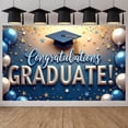 thumbnail image 3 of Blue Gold Theme Graduation Banner Star Decor Grad Party Backdrop Balloon Design Tassel Detail Academic Background for Graduation Party College Ceremony Graduate Photo Shoot, 3 of 5
