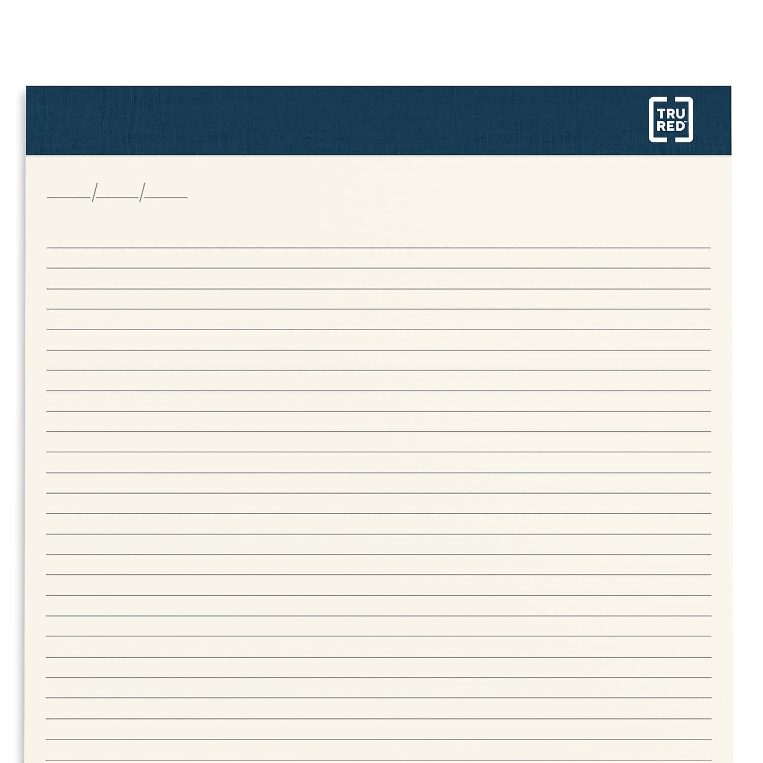 Staples TRU RED Notepads 8.5" x 11.75" Narrow Ruled Ivory 50 Sheets/Pad 24/Carton TR59945VS