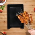 thumbnail image 4 of Plastic Serving Trays, Unbreakable Reusable Rectangular Camping Party Platters, Durable Grill Roasting Food Trays for Serving Appetizers, Fruit, Veggies, & Desserts, BPA-Free, 1Pc(White,9.5x6.8"), 4 of 9