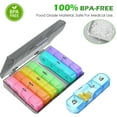 thumbnail image 6 of Oazouf Weekly Pill Organizer 4 Times a Day, Portable Travel Daily Pill Box with 28 Large Compartments for Pills Vitamin Fish Oil Supplements, 6 of 9