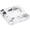 Clear, variant on Plymor Clear Acrylic Square Display Base with Indented Circle to Hold Egg, Marble, Ball or Sphere, 0.875" W x 0.875" D x 0.25" H (0.5" Circle), Pack of 6