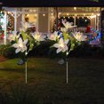 thumbnail image 1 of 2x LED Solar Jardín Orquídea Luz Impermeable Paisaje Valla Decoración (Blanco), 1 of 4