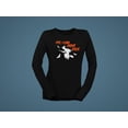 thumbnail image 5 of Halloween Witch I Can Drive Stick Womens Long Sleeve T Shirt, 5 of 5