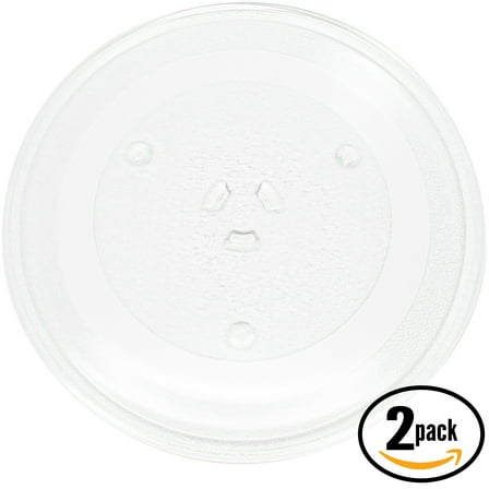 2-Pack Replacement Samsung MW740WA Microwave Glass Plate - Compatible Samsung DE74-20102 Microwave Glass Turntable Tray - 11 1/4" (285mm)