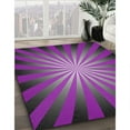 thumbnail image 3 of Ahgly Company Machine Washable Indoor Rectangle Transitional Dark Violet Purple Area Rugs, 8' x 12', 3 of 7