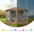 thumbnail image 4 of COBIZI Pop Up Gazebo Starry Sky Screen Tent Screen House with a mesh top for Camping, 12x12 Screen Room with Mosquito Netting, Hub Tent Instant Screened Canopy with Carrying Bag, Brown, 4 of 14