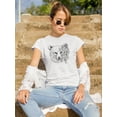 thumbnail image 2 of Bear With Flower Head T-Shirt Women -Image by Shutterstock, Female Medium, 2 of 4