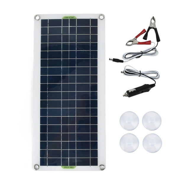 Kit de carga de panel solar, batería de panel solar de 20 W, cargador de panel solar portátil, cargador de batería de panel solar, diseño exquisito Jadeshay A