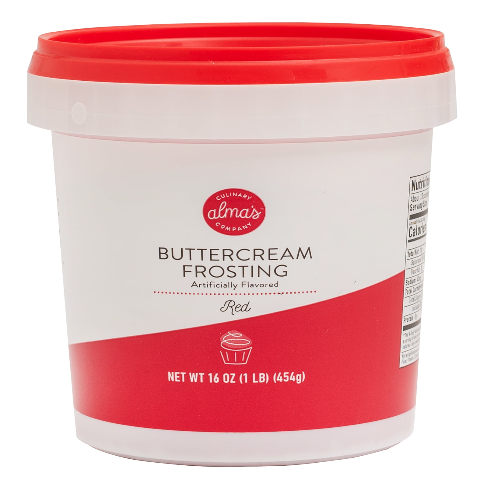 Almas Red Buttercream Frosting, Icing, 16 oz Tub