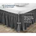 thumbnail image 5 of SGI Bedding 12 Inch Wrap Around Bedskirt | Microfiber Wrap Around Bed Skirt | Fade-Resistant, Wrinkle-free, Anti-static, Decorative, Extra Storage Space, Clutter-Free | Family King, Dark Gray, 5 of 8