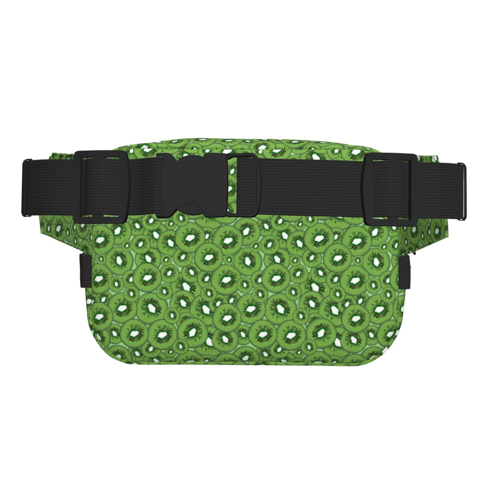 Picia Kiwi Fruit Print Square Double-Layer Waist Bag Mini Adjustable Waist Belt Bag Exercise Running Travel Hiking