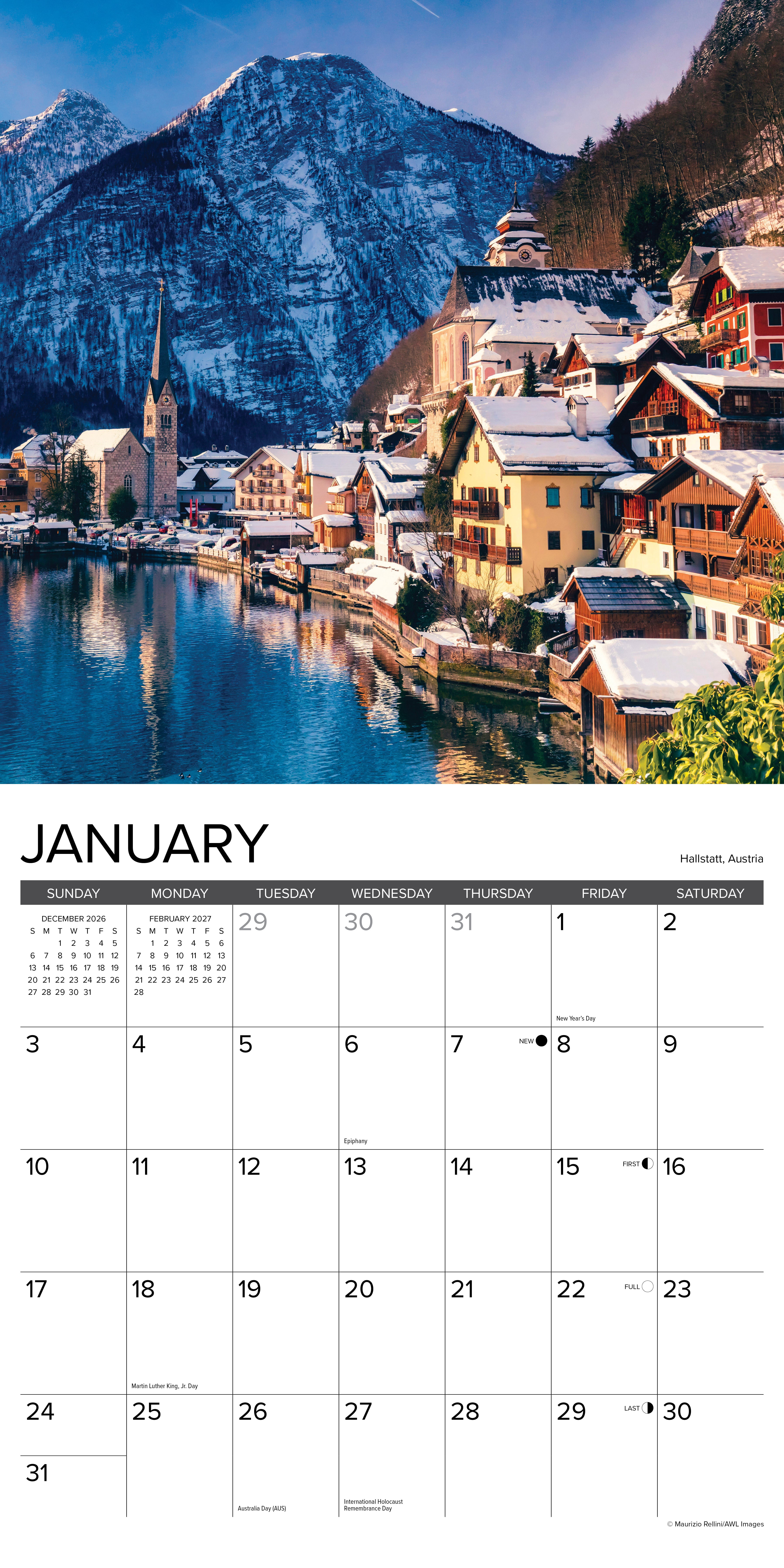 Willow Creek Press, Everyday Europe 2027 Wall Calendar