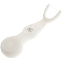 LEORX 1Pc White Dental Floss Holder Ergonomic Design for Convenient Portable Oral Care Use