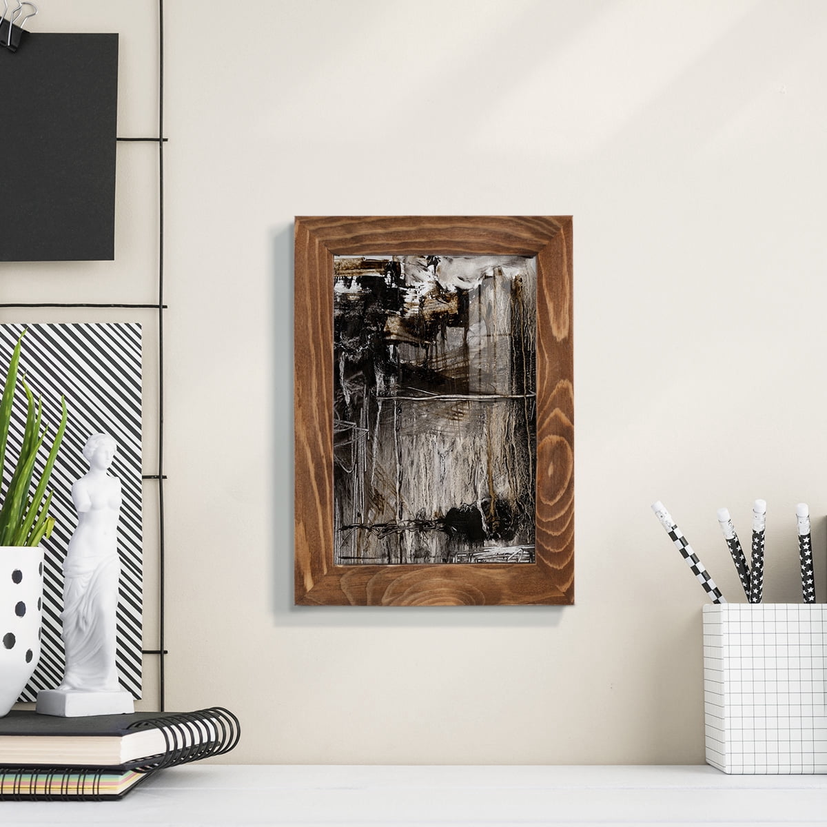 Continuum II -Framed Print w/glass-Walnut