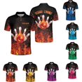 thumbnail image 2 of Personalized Bowling Shirts for Men, Men's Bowling Polo Shirts Short Sleeve, Bowling Team Shirts for Men and Women (Green, L), 2 of 8