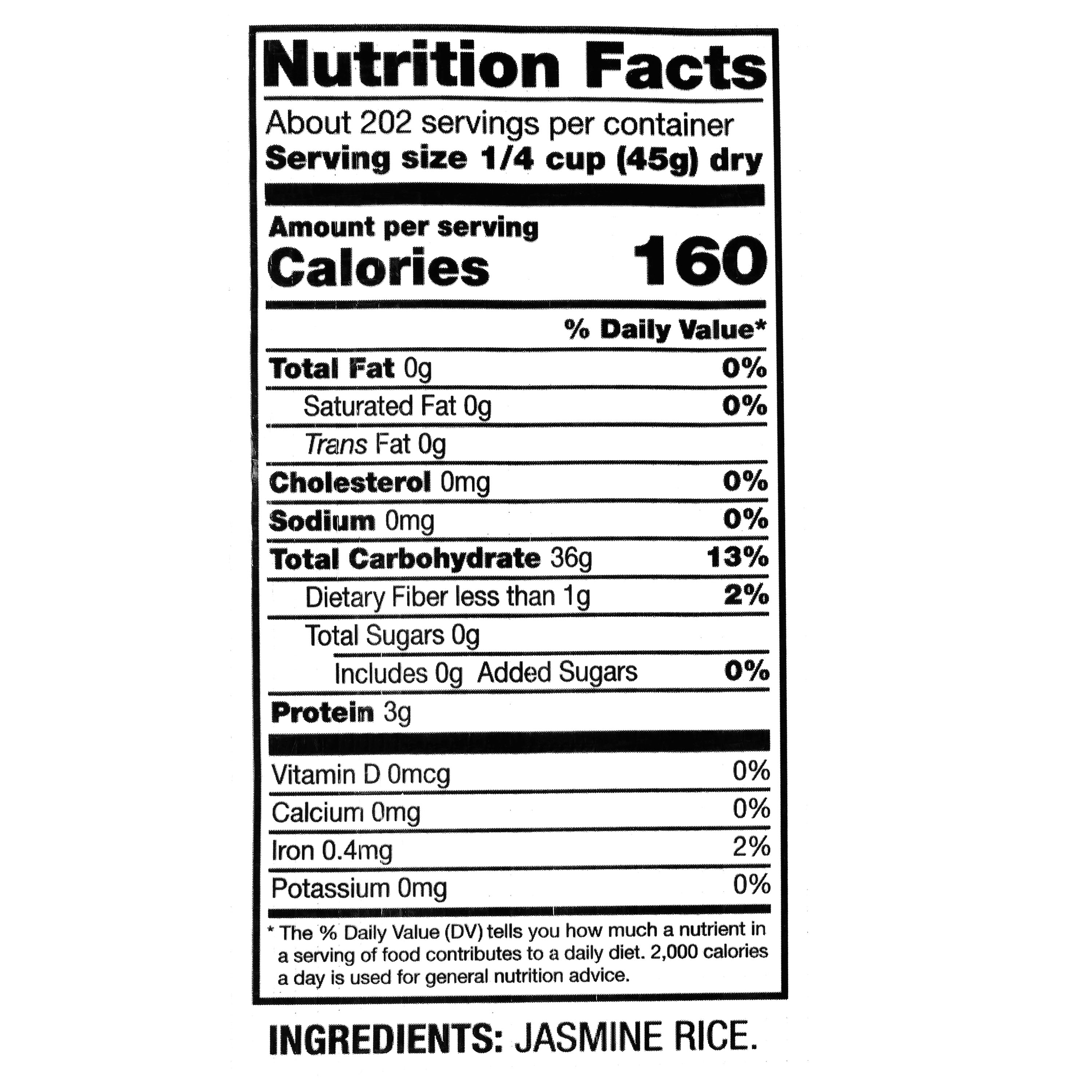 Dynasty Jasmine Rice, 20 lb bag, (Pack of 1), Allergens not contained