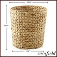 thumbnail image 3 of Casafield Hyacinth Waste Basket - Natural, Woven Wicker Trash Can for Garbage in the Bathroom, Bedroom, Laundry Room, Home Office, 3 of 7