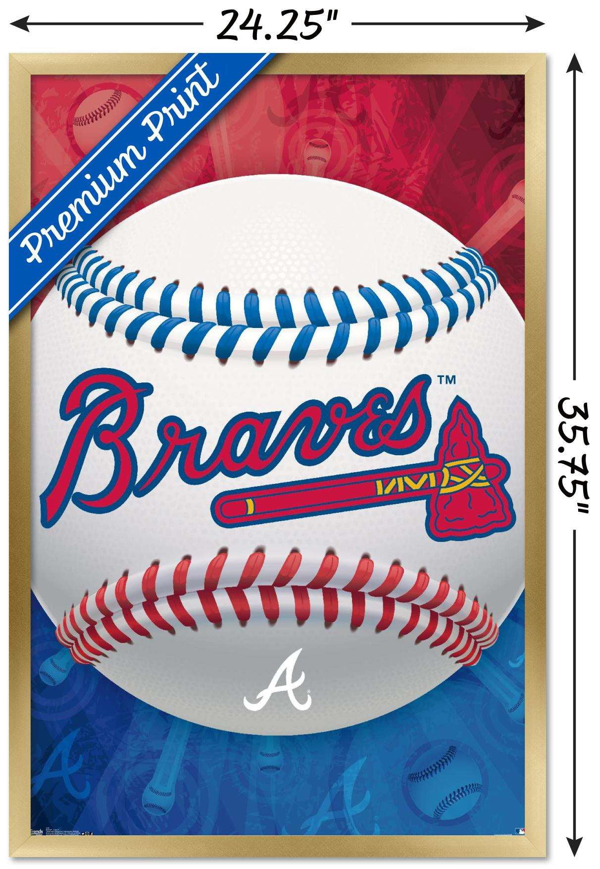 MLB Atlanta Braves - Logo 13 Wall Poster, 22.375" x 34", Framed