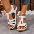 thumbnail image 6 of Wedge Sandals For Women Wide Width Comfortable Open Toe Ankle Strap Platform Low Heel Summer Casual Walking Shoes, 6 of 9