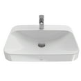 thumbnail image 3 of TOTO® Arvina™ Rectangular 23" Vessel Bathroom Sink with CEFIONTECT for Single Hole Faucets, Cotton White - LT416G#01, 3 of 3