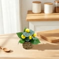 thumbnail image 4 of Mini Faux Lemon Tree Potted, Realistic Artificial Fruit Plant for Desktop Dining Table, Small Fake Greenery for Autumn Festival and Wedding Scene, Yellow, 4 of 4