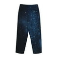 thumbnail image 4 of Kdxio Women's Comfy Stretch Blue Glitter RetroPrint Drawstring Pajama Pants-Medium, 4 of 9