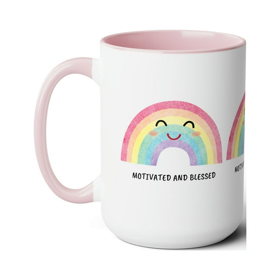 Motivated and Blessed Two-Tone Coffee Mug