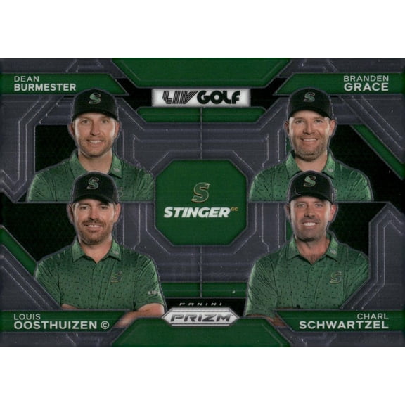 2024 PANINI PRIZM LIV TEAM CARDS #67 LOUIS OOSTHUIZEN/CHARL SCHWARTZEL/DEAN BURMESTER/BRANDEN GRACE STINGER GC