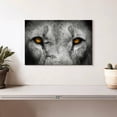 thumbnail image 2 of Elephant Stock Lion Eyes Pop Wall Art - Horizontal Canvas Wall Art - Living Room Wall Decor - Animal Canvas - Gray And Orange Decor - 12" x 8", 2 of 8