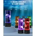 thumbnail image 5 of Jellyfish Lamp, GuardWee Jellyfish Aquarium Lamp with 17 Light Effects - Table Lamp Night Light Mood Light with Remote, Jelly Fish Tank Aquarium for Living Room, Christmas Birthday Gifts for Kids, 5 of 6