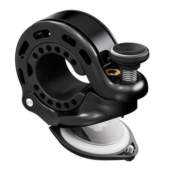 RAVEMEN Q2 Bicycle Bell Compatible with AirTag, 110dB Hidden Bicycle Bell for Adults, Fit 22.2/ 25.4/ 31.8mm Handlebars