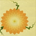 thumbnail image 1 of Ahgly Company Machine Washable Indoor Square Transitional Yellow Area Rugs, 4' Square, 1 of 7
