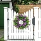 thumbnail image 5 of Corona de flores artificiales de eucalipto para la puerta principal, decoración de primavera con follaje verde para la puerta, corona floral artificial de plástico para interiores y, 5 of 6