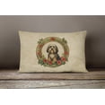 thumbnail image 4 of Tibetan Terrier Christmas Flowers Throw Pillow 12 in x 16 in, 4 of 4