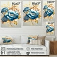 thumbnail image 4 of Designart Golden Blue Flower Arrangement II Canvas Wall Art, 4 of 5