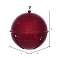 thumbnail image 2 of Vickerman MC198303 Ornement Wood Grain Bell Rouge 6 Po. - 2 par Sac, 2 of 3